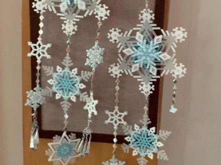 ❄️风铃教程来喽#挂件 #手工 #拼豆#雪