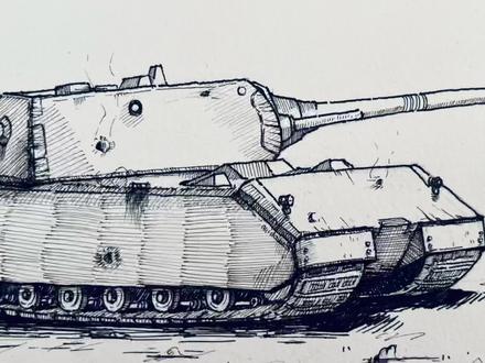 鼠式坦克绘画教程 #手绘
