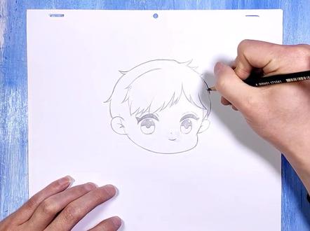 Q版男生发型画法分享#q版漫画 #少儿美术教育 #q版 #q版大头 #零基础学画画 #漫画头像 #一起学画画 #画画 #绘画 #q版教程