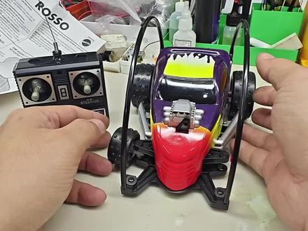 玩具遥控车快修,调整转向座,增加弹簧避震效果!