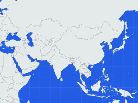 亚洲地理区域划分 #地图 #数据可视化 #亚洲