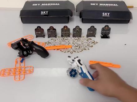 天空法警模立方双动小左轮软弹枪连发儿童玩具手小枪模型#玩具枪 #实物拍摄效果 #解压