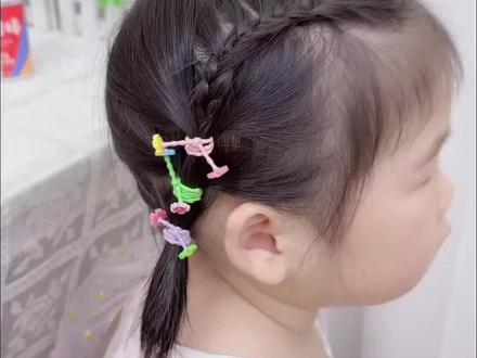 短发女宝头顶三加一编发教程#儿童编发 #编发教程 #美美过大年 #新年发型