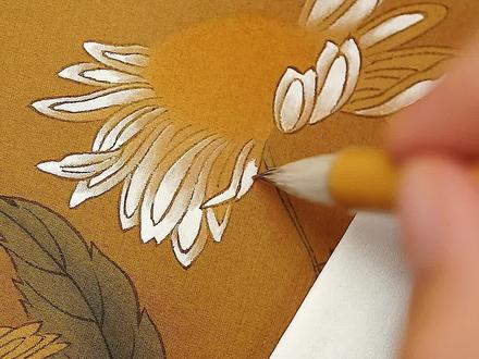 宋画很雅致!#工笔画 #提白 #菊丛飞蝶图