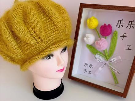 树叶花帽子教程三#手工帽子编织 #手工diy