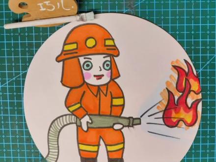 数字119变消防员简笔画教程来啦#简笔画 @抖音小助手