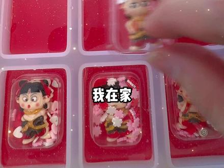 用滴胶做了副哪吒流沙麻将 #手工diy #哪吒 #自制麻将