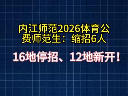 内江师范体育本科类缩招62人,省级公费类缩招6人,定向区县分布变化大 !#四川体考 #四川体考生#内江师范学院