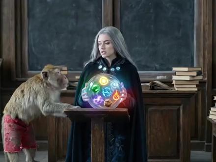 马喽穿越记 第四集 (魔法篇)#AI创作浪潮计划 #搞笑视频 #猴子成精