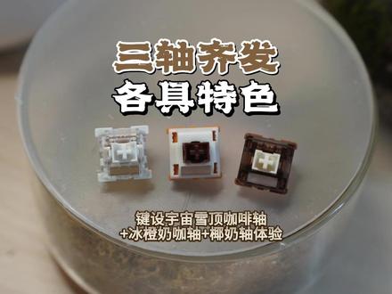 三轴齐发,各具特色——雪顶咖啡轴+冰橙奶咖轴+椰奶轴体验 #客制化轴体 #雪顶咖啡轴 #冰橙奶咖轴 #椰奶轴