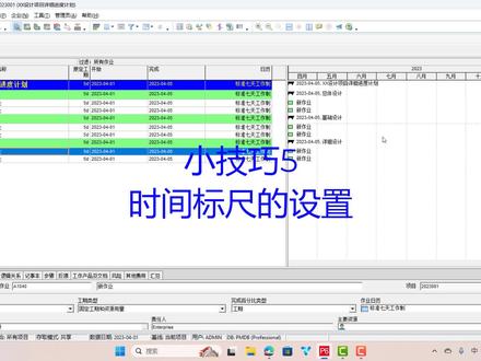 小技巧5|时间标尺的设置#P6软件#进度计划工程师#EPC总承包#项目管理#化工装置