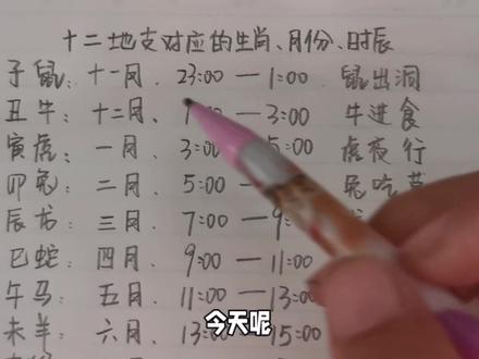 十二地支对应的生肖、月份、时辰 #易学 #十二生肖