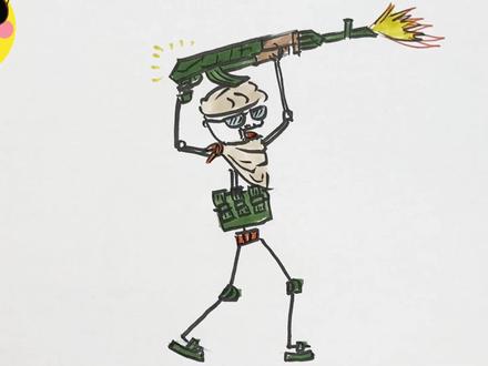 火柴人能这样画也太酷了吧,一起来试试吧——火柴人勇士 #简笔画 #火柴人 #手绘 #绘画 #怎么画火柴人