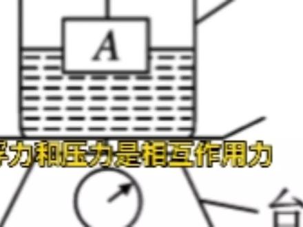 初中力学难点突破,浮力与压力是相互作用力 #物理实验 #初中物理 #科学实验