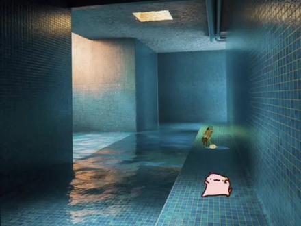 海绵宝宝弗雷德后室游泳池拖地教程 #弗雷德拖地 #梦核 #后室游戏 #