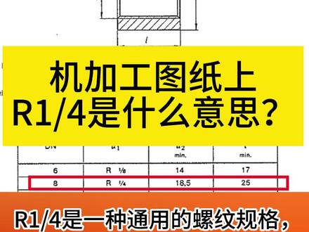 R1/4,是什么意思?#锥管螺纹 #圆板牙 #机加工 #精密加工 #工业自动化