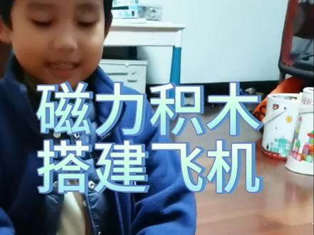 磁力积木搭建战斗机#我的世界方块磁力积木#培养孩子空间想象力#帮助孩子放下手机