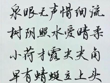 小池 杨万里 俊美行楷手写 #纸上的诗词 #诗词书写 #行楷 #练字 #硬笔书法