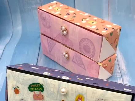 超大容量的上下双层抽屉收纳盒,简单易学哦#十万个怎么做