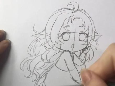 教畫Q版美人魚。喜歡嗎?