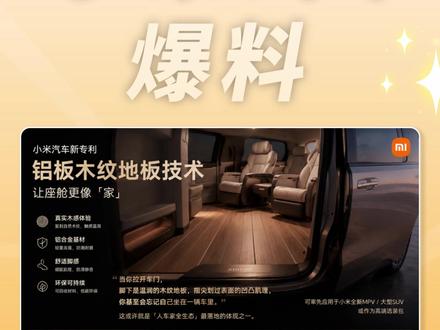 小米汽车最新实木触感的复合铝地板即将登场 #小米汽车 #宝宸来了 #小米SKYNOMAD