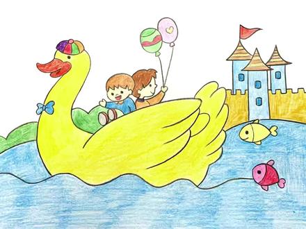 六一有什么比去游乐场更快乐呢?游乐场超详细教程,一定要收藏❤️ #六一就是要快乐呀 #创意美术 #简笔画 #游乐场