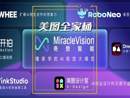 由美图出品的——影像生产力工具全家桶将逐步面市,玩AI真的玩的很大,对于创作者和各行业来说,真的是有东西!#美图影像节