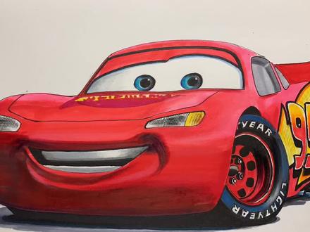 画一台闪电麦昆 #手绘 #画画 #闪电麦昆