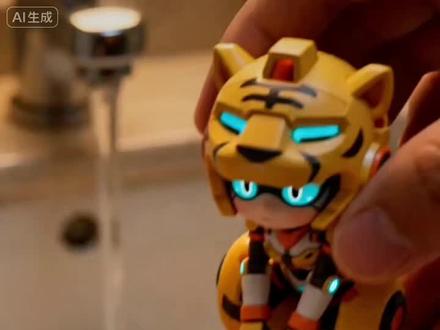 今天给小机器人捷豹塔姬洗澡澡#炫卡斗士 #ai创作浪潮计划 #抖音二创激励计划 #创作者扶持计划 #抖音玩法合伙人计划