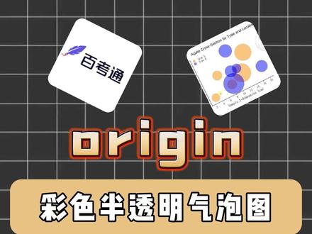 今天高斯教你们用origin画彩色半透明气泡图#origin#百考通ai#origin绘图#科研绘图#绘图工具