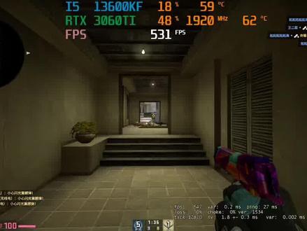 1080P CSGO高画质打架这个帧数?小超5.6Ghz#csgo #超频主机