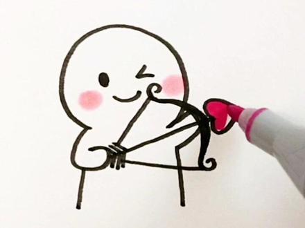 爱心发射,画给喜欢的人看吧#简笔画 #绘画过程 @抖音小助手