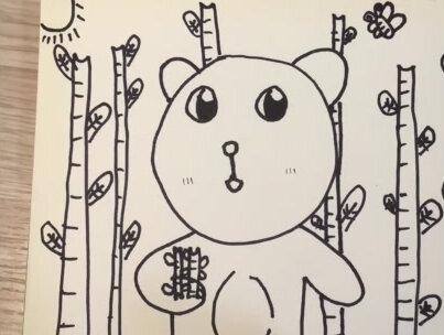 #手绘 #画画 小宝老师教你画一只可爱的小熊猫