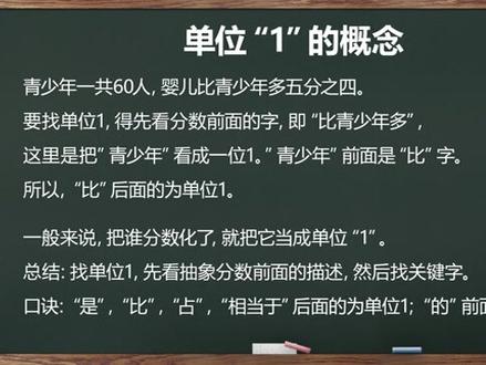 小学分数单位“1”概念,一定要搞清楚