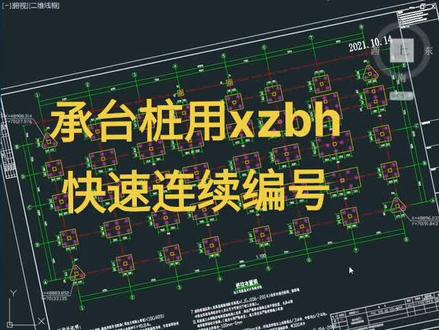 工程桩自动编号并提取坐标程序xzbh,对承台桩快速连续编号。#桩基施工