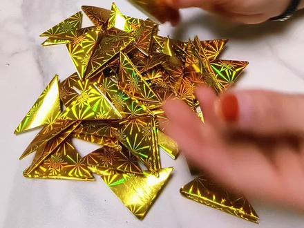 每层都错位加角,一共插9层🌹🌹🌹#叠元宝 #手工制作 #传统手艺