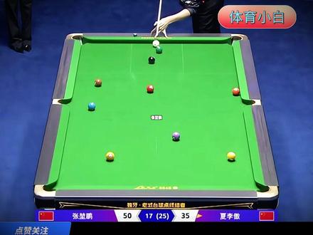 比赢球更开心的,是看到你苦练后的闪闪发光 #台球#张堃鹏#夏李傲