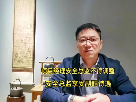 项目建设期间项目经理安全总监不得调整,安全总监享受公司副职待遇 #项目经理 #建造师 #安全员 #工程人 #工程管理@抖音小助手