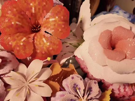 断断续续拼了一个月,手工花的含金量谁懂💐#拼豆 #花束 #手工