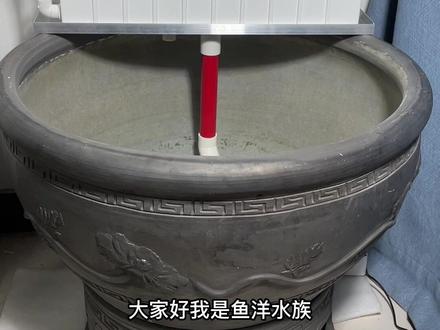 老瓦盆圆缸,不是只有周转箱过滤,上滤也一样很完美 #老北京鱼盆黑陶鱼缸古法养鱼瓦盆盆窑 #上滤滴流盒 #新手养鱼 #抖音38好物节