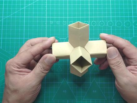 鲁班锁又叫孔明锁 古人的智慧结晶 新颖有趣的折纸玩具 #鲁班锁孔明锁 #立体八卦锁 #3d几何折纸