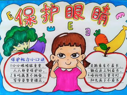 保护眼睛儿童画小学生爱眼护眼预防近视爱眼日手抄报含文字内容 #保护视力手抄报 #保护眼睛主题画 #保护眼睛从我做起 #手抄报模板 #小学生手抄报 #儿童画教程 #保护眼睛