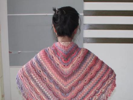 贵妇人披肩教程第六集流苏钩法#初学者披肩织法 #披肩