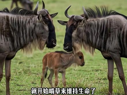 角马看着四不像,那他到底是马还是牛呢?#动物科普 #角马