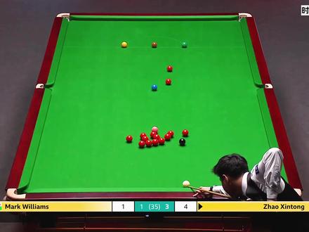 赵心童组合球打破常理,世锦赛上演莽夫行为,教科书打法! #斯诺克 #赵心童 #台球 #威廉姆斯