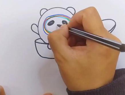 冰墩墩:汤圆这样画才最可爱,冰墩墩汤圆简笔画,你喜欢的汤圆是什么口味的?#元宵 #简笔画#想画就画