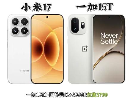 到底是选一加15T还是小米17呢?来对比对比看看。 #一加15T #小米17 #二手机 #拍机堂淘机#数码科技