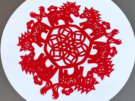 一看就会的马年窗花剪纸提前学起来#手工diy #马年窗花剪纸 #剪纸教程#新年手工