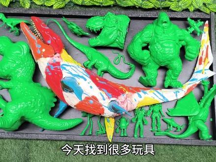 认识霸王龙、鳄鱼 #霸王龙玩具 #鳄鱼玩具