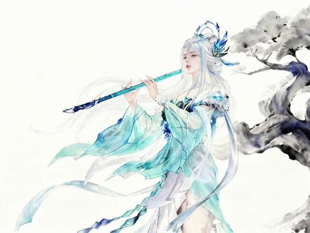 砺雪凌霜三尺剑,为示天下不平人。#水墨 #露娜霜月吟